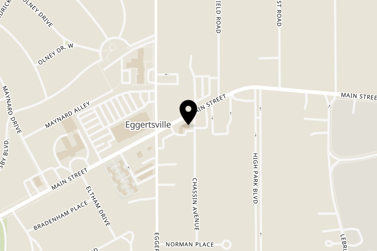 Map showing the location of Artusi on 3975 Main St in Amherst